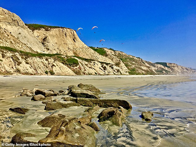 This is Black's Beach, where the cliff collapse occurred Friday afternoon.