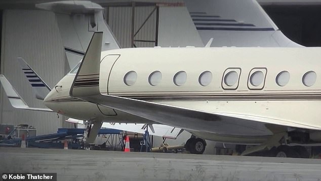 Bill Gates' private jet was spotted at Mascot on Saturday after he arrived in Sydney for a four-day visit.