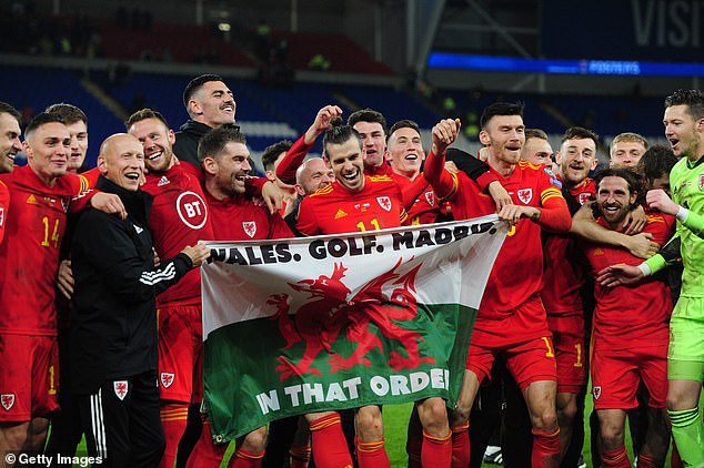 Bale caused a backlash in Madrid when he posed with a flag that read: 'Wales.  Golf.  Madrid.'