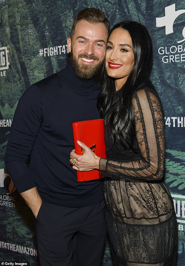 Married: Nikki married Artem Chigvintsev, 40, in Paris last year after three years of dating (pictured in 2019)