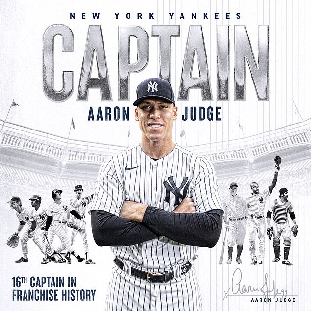 The American League Most Valuable Player was named as the 16th captain of the New York Yankees after a historic season