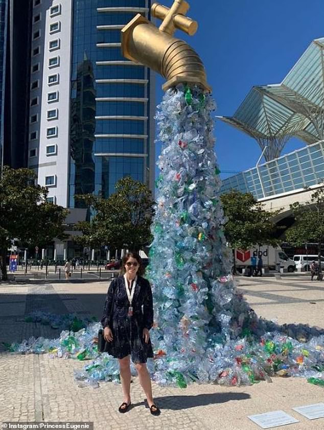 The daughter of the Duke of York (pictured at the UN Ocean Conference 2022) has spoken out on plastic pollution.