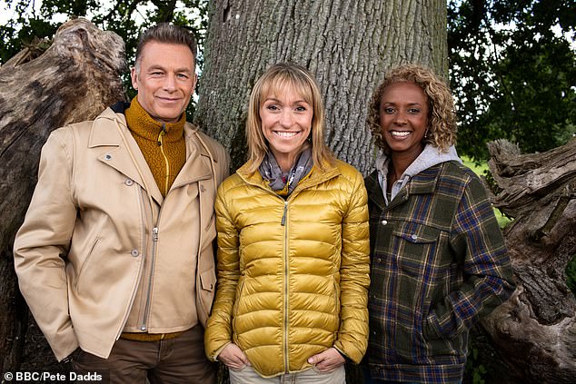 Timeout: The wildlife presenter is taking a break from the cameras for the first time in nearly four decades (pictured with Michaela Strachan and Gillian Burke)