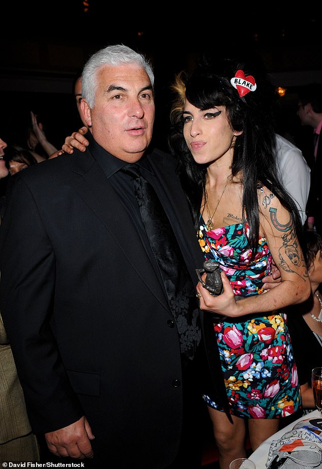 Closing: Amy's father, Mitch, inherited her estate as the singer died at 27 without a will, meaning inheritance laws came into play (Mitch and Amy pictured together in 2008)