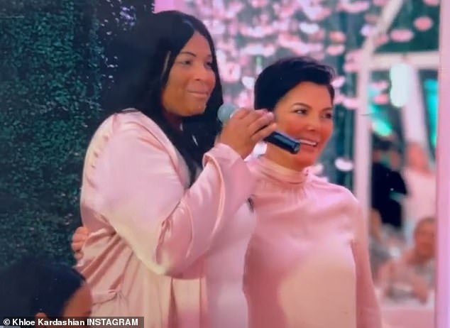 Dear Grandma: Khloe included a heartwarming video clip of Andrea giving a speech at her baby shower for True, Andrea's only granddaughter