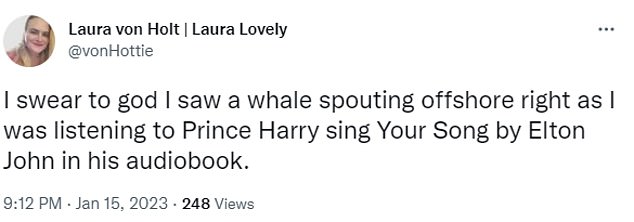 Mixed reviews: Prince Harry's singing divided opinion on social media from listeners of his Spare audiobook