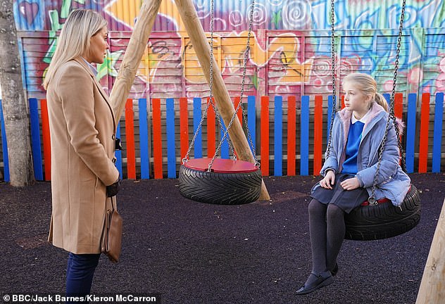 Strange: After school, Lola's long-lost mother Emma approaches Lexi on the playground, and the schoolgirl is completely obvious that she's talking to her grandmother.