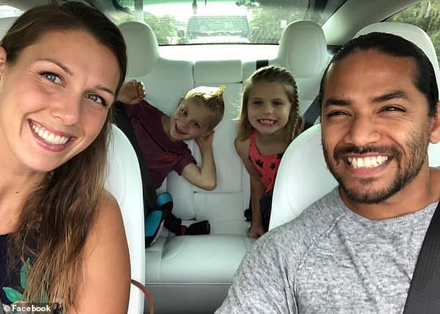 Today, police announced the arrest of Mario Fernandez Saldana, the new husband of Bridegan's ex-wife, Shanna, shown with their children.