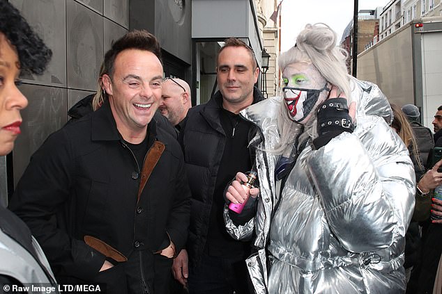 Do you come here often?  Ant couldn't stop laughing when he was greeted by his own facepainted superfan.