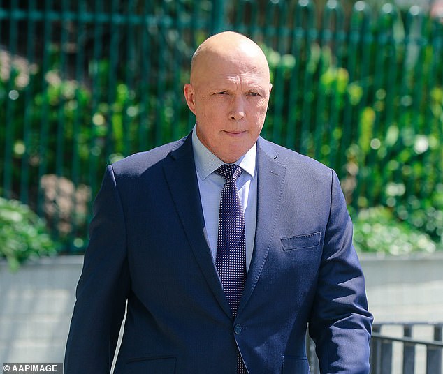 Federal opposition leader and former Home Secretary Peter Dutton (pictured) said he would not let West into the country if the decision was up to him after the rapper's repeated anti-Jewish comments.