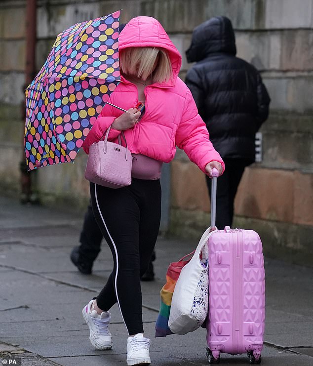 Isla Bryson, 31, from Clydebank, West Dunbartonshire, arrives at Glasgow High Court yesterday.  After a six-day trial in High Court, a jury found the transgender woman guilty of raping two women when she was a man.