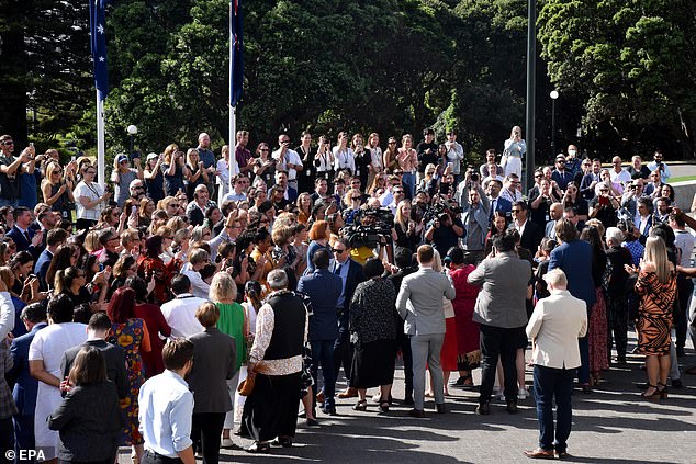 He received a large outpouring of support on Parliament Square as he made his way to his car on Wednesday.