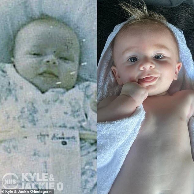 KIIS FM shared a post on Instagram Tuesday noting the apparent resemblance between baby Otto and Kyle when they were a similar age, adding the caption: 