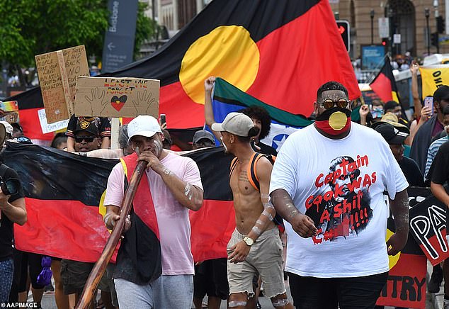 Many see the date as representative of the start of the painful impact colonization has had on Aboriginal people and Torres Strait Islanders (Australia Day protest pictured)