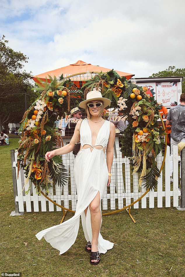 The actress and singer paired the dress with a fedora and a pair of white-framed rectangular sunglasses.