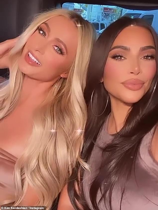 Long-time friends: The heiress revealed on Monday that she and husband Carter Reum had a baby after undergoing IVF with him nearly two years ago, as suggested by her friend Kim Kardashian