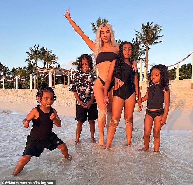 Sharing her own experience: Kim conceived and carried her first child, North, nine, naturally and had her second child, Saint, seven, via IVF;  Due to her difficult and high-risk pregnancies, the ex-partner opted for surrogacy to have her five-year-old daughter Chicago, and her three-year-old son Psalm.