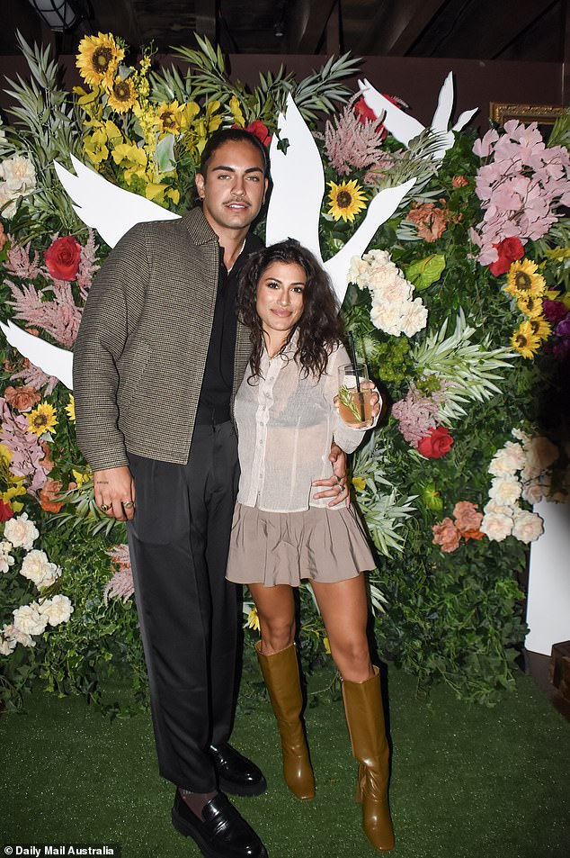 Presented by Gray Goose Essences, the 'In Bloom' event was packed with current and past reality stars, including Claudia Bonifazio and Love Island's Austen Bugeja (pictured)