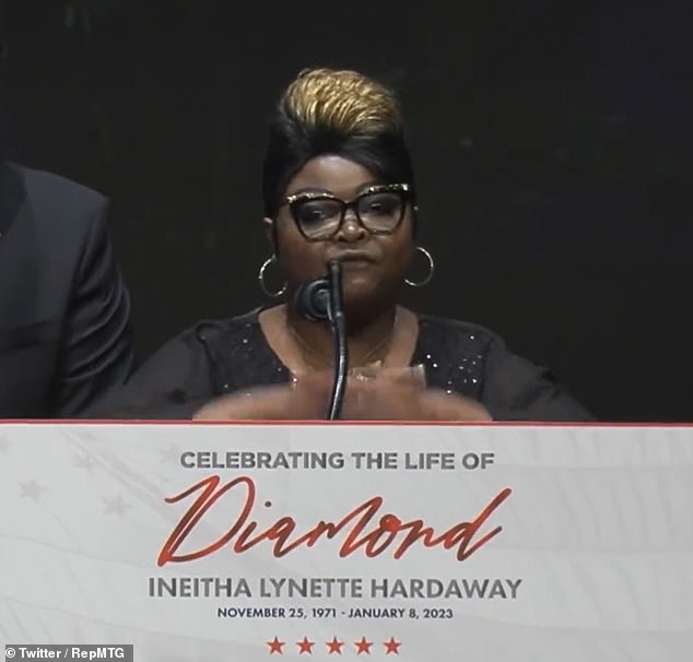 The memorial for Lynette 'Diamond' Hardaway, 51, took a dark turn when Rochelle 'Silk' Richardson detailed her sister's final moments and alluded to a nefarious plot she believes killed her.