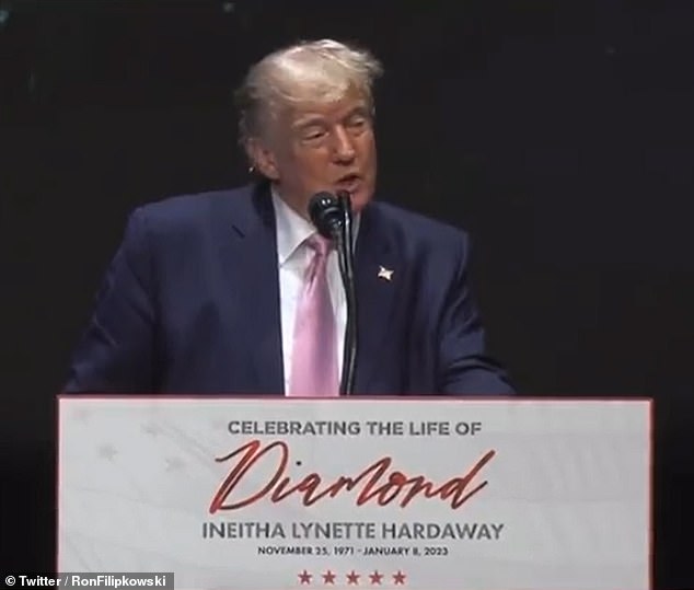 Trump paid tribute to Diamond, describing her as one of the 