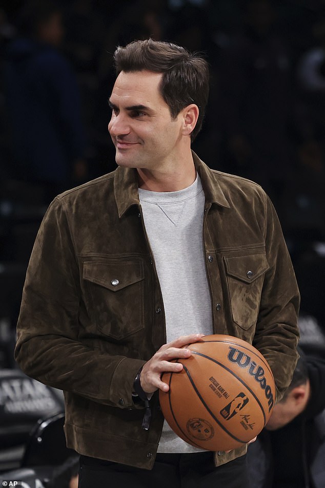 Federer was also seen in an NBA game between the Nets and the Celtics in December last year after retiring from tennis.