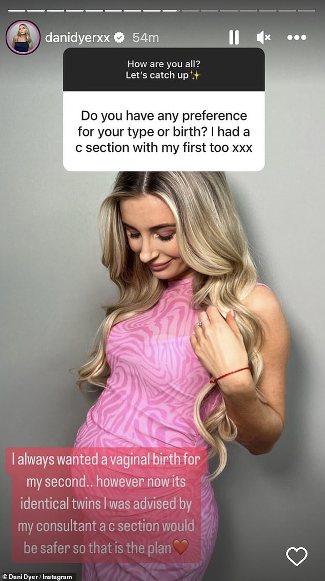 Plans: The reality TV star was also asked about her birth plans, to which she replied that she had been told a C-section would be 