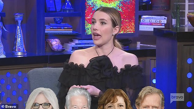 Upcoming rom-com: Emma was on the Bravo talk show promoting her upcoming rom-com Maybe I Do, which also stars Julia's Pretty Woman co-star Richard Gere, Diane Keaton, Susan Sarandon, William H. Macy and Luke Bracey .