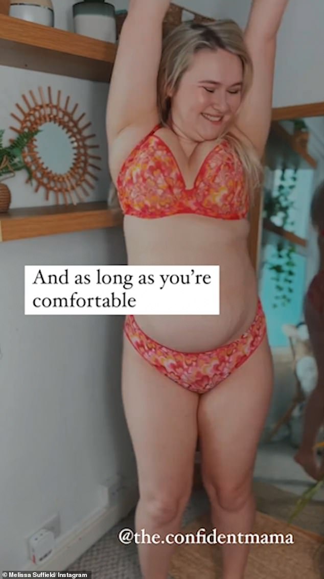 'Comfortable': Melissa said she thinks people have been 'conditioned' to think a flat stomach is good, but they shouldn't be afraid to wear whatever they want