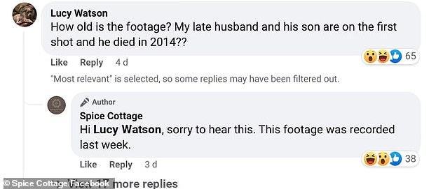 The video was posted on the venue's Facebook page, where Ms Watson commented: 