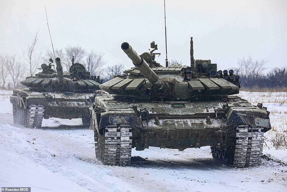 Russia, as well as Ukraine, have relied primarily on Soviet-era T-72 tanks (pictured), which have been destroyed in their hundreds in 11 months of fighting