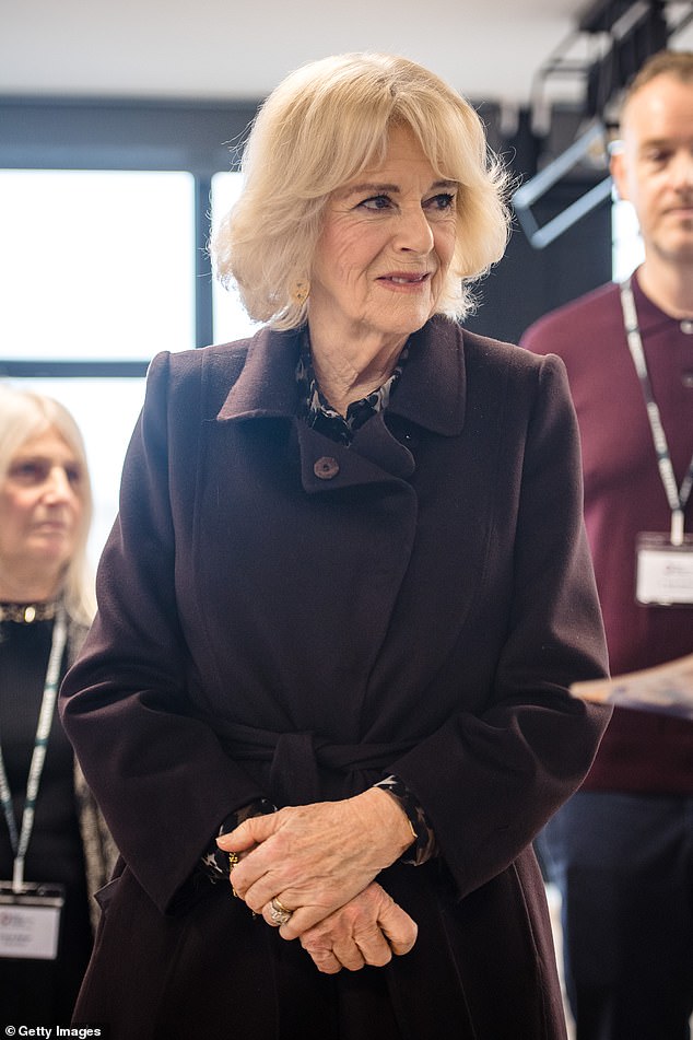 The royal appeared in high spirits during her visit to the Royal Osteoporosis Society, which is a charity close to her heart.