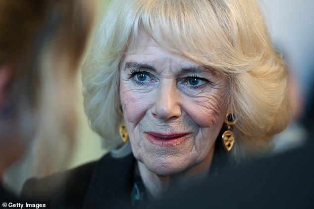 Camilla appeared deep in conversation with members of the public during the reception.