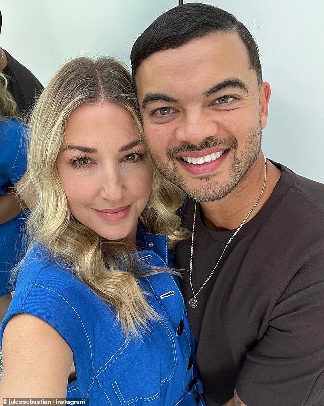 Guy Sebastian says he's 'not the same person' since his former manager embezzled more than $600,000 in a betrayal that the singer describes as 'evil'.  Sebastian is pictured with his wife Jules.