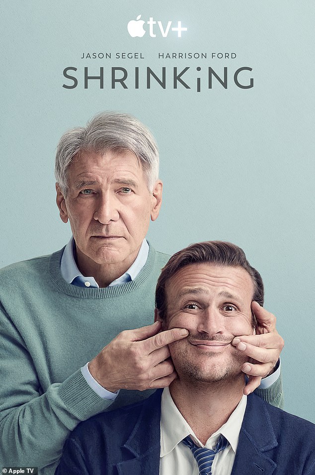 Comedy with heart: Harrison Ford played a mentor figure to a grieving therapist played by Jason Segel on the Apple TV+ comedy series, Shrinking