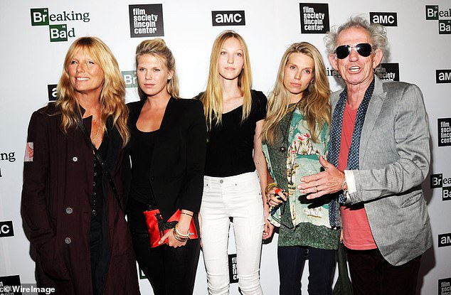 We Are Family: (L-R) Model Patti Hansen, Alexandra Richards, Ella, Theodora Richards and musician Keith pictured together in 2013