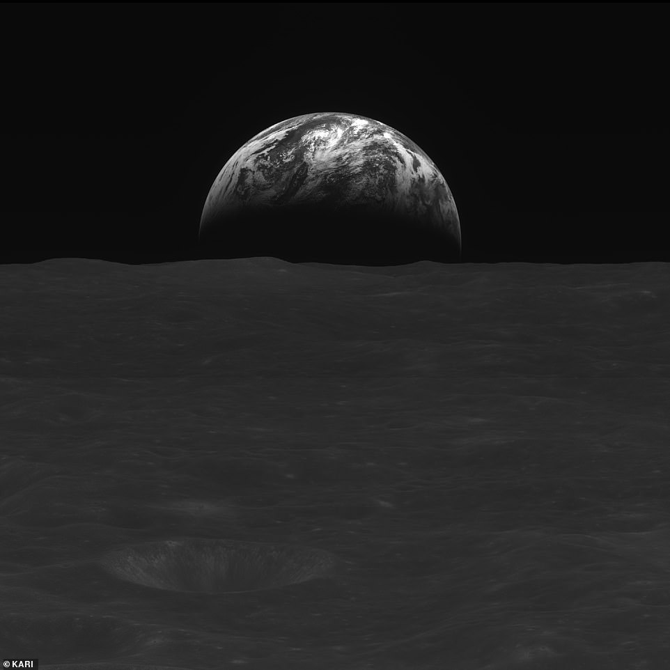 More to follow: The spacecraft will orbit the moon for 11 months, so we can expect to see plenty more of these stunning images for the rest of this year