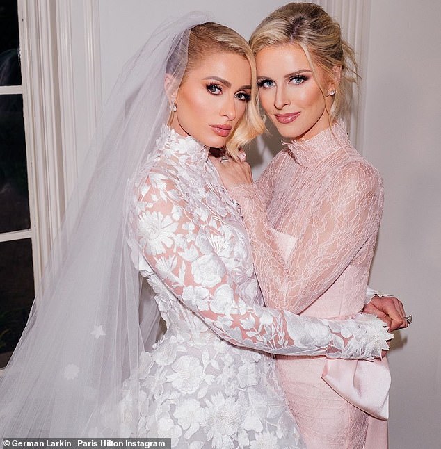 Cute Brothers: The ladies who saw each other at the glitzy Paris wedding last year;  Nicky was the bridesmaid