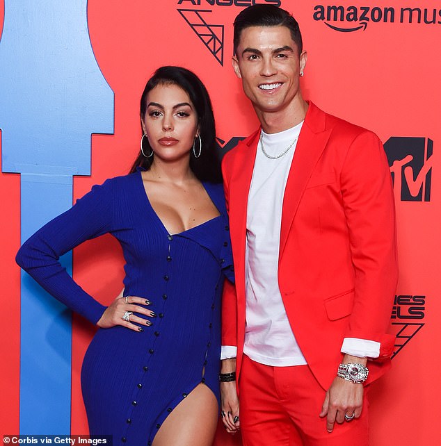 Ronaldo and his girlfriend Georgina have been together for six years and often appear together at public events (pictured together in 2019)