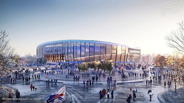 The Bills' new stadium (pictured: renderings) cleared one of the final administrative hurdles