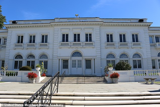 The painting was located at the USMMA US Merchant Marine Academy in Kings Point, New York (pictured)