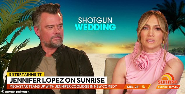 Jennifer appeared at Sunrise with her co-star Josh Duhamel (left) to promote their new movie Shotgun Wedding and admitted that big wedding ceremonies are 