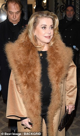 Stars: She was joined by the likes of Catherine Deneuve at the lavish event.