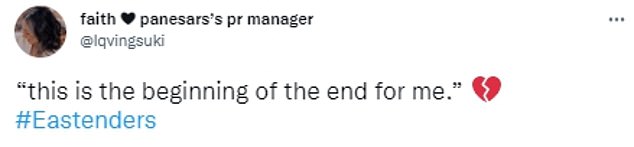 Devastated: Fans were left heartbroken by the tragic scenes and took to Twitter to express their sadness.