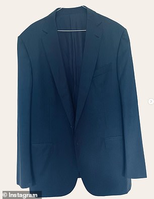 Ms. Houston put several of her husband's clothes up for sale online as 'pre-loved' clothing, including this Ermenegildo Zegna suit, which she said was worth up to $7,000 new.