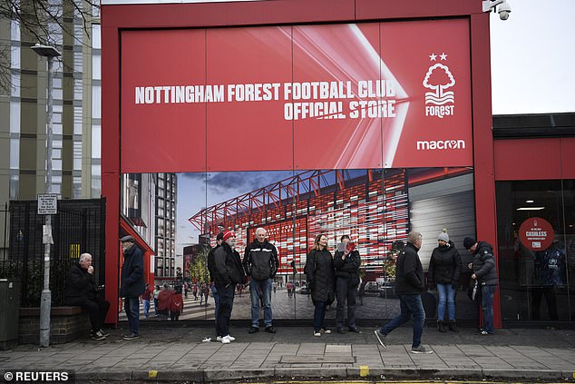 Nottingham Forest themed dart boards were sold in the club shop for £75 before the game