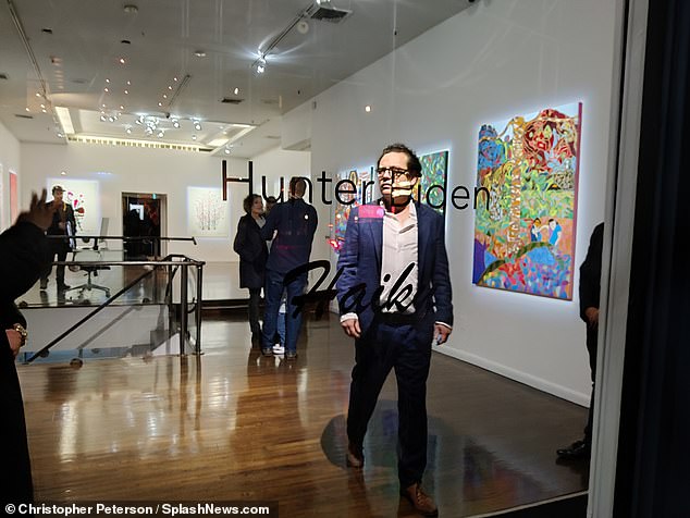 Berges appears at the opening of the new Hunter Biden show 'Haiku' at the Georges Berges Gallery in Soho in New York City