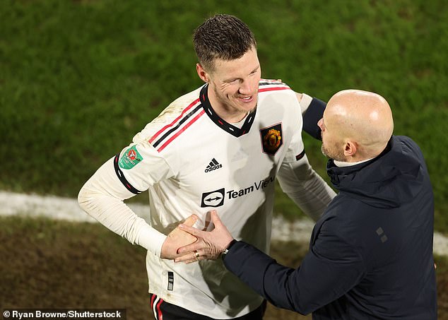 Wout Weghorst, Ten Hag's new signing, also scored for the Red Devils on the cusp of halftime.