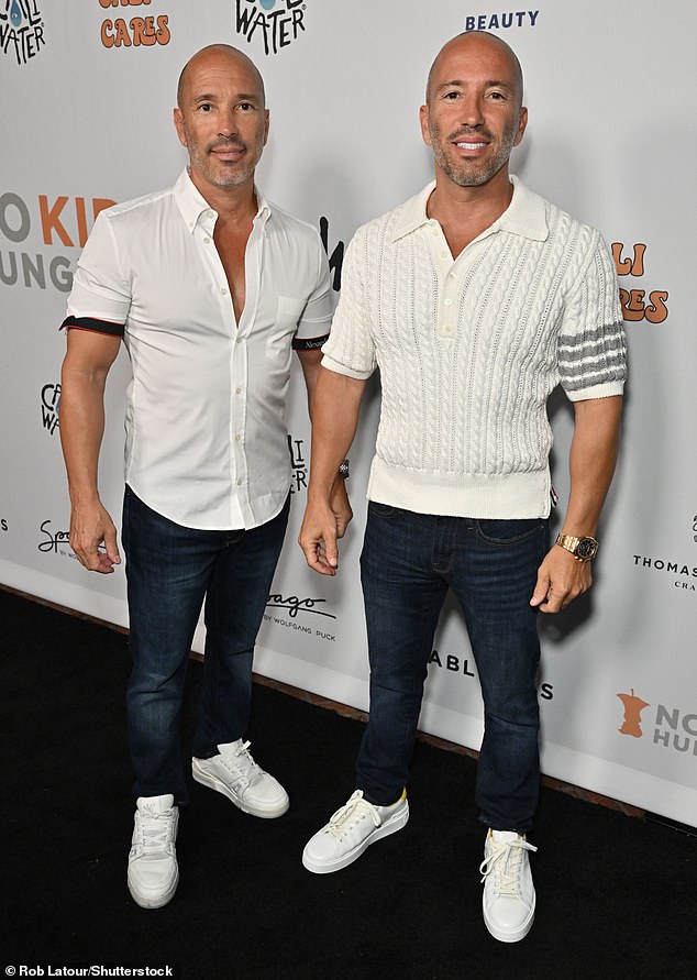 Reality Brothers: Brett is known for starring in the hit Netflix series Selling Sunset alongside his 45-year-old twin brother Jason;  The duo photographed in 2022.