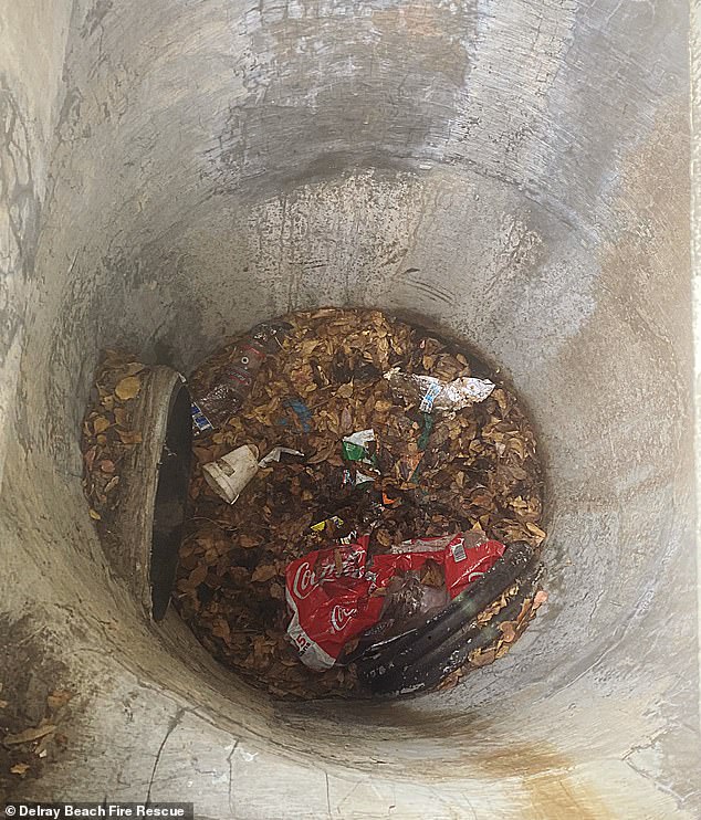 Kennedy said she had been walking through the sewer system for about three weeks before she saw some light in the storm drain (pictured) and she stayed there because she could see people walking on top of it.