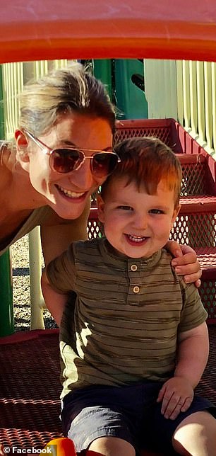 Officials confirmed Wednesday that Clancy would be charged with the deaths of her two children.  In the photo with her son Dawson